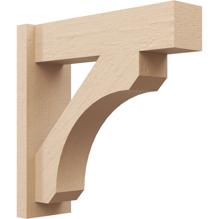 Ekena Millwork 8"W x 30"D x 34"H Legacy Block Rough Cedar Woodgrain TimberThane Outlooker, Primed Tan